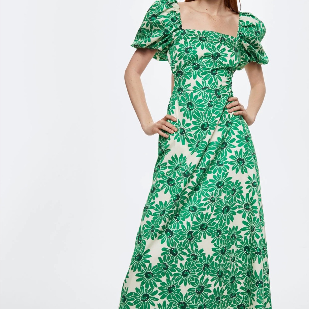 Mango green dress!